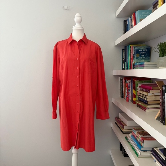 Finley Alex Roll Tab Weathercloth Shirt Dress Navy Sz XL